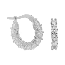 Zirkon Halka Küpe 717034 Silver Gümüş