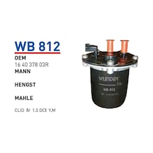 WUNDER WB812 Mazot Filtresi Renault Clio IV 1,5 Dci