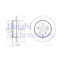 DELPHI BG4115 FREN DİSKİ ARKA RAV4 06-15 DÜZ 281mm