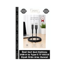 Özel Seri Şarj Kablosu Usb-a To Type-c İ7 03210 Siyah Ürün Araç Guncel