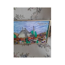Eski Dönem Cam Üstü Tablo Bordo
