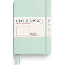 Leuchtturm1917 Doğal Renkler Serisi Not Defteri, Orta Boy A5 , Sert Kapak, 251 Numaralandırılmış Sayfa, Düz, Nane Yeşili Yeşil