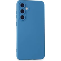 Ilkeshop Newface Samsung Galaxy Uyumlu S24 Kılıf Nano İçi Kadife Silikon - Mavi