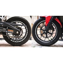 Tam Tur Reflektif Beyaz (Gri) Supersport İç Jant Şeridi Sticker Çınar Extreme