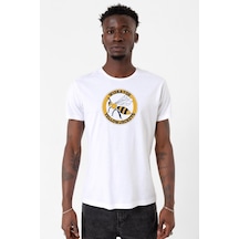 Wiskayok Yellowjackets Logo Beyaz Erkek Bisikletyaka Tshirt 001