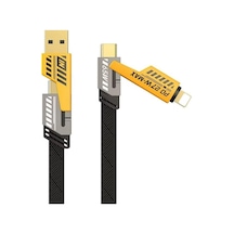 4 İn 1 Çoklu Usb Şarj Kablosu: 1m, Type C To Lightning Örgü Şarj Kablosu Usb A/usb C 65w Tip C/ Standart