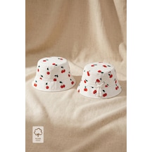 Minory Baby - %100 Pamuk Ayarlanabilir Bebek Şapkası 0-1 Yaş Kırmızı Kırmızı
