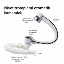 Ayrıntıshop Küvet Tromplemi Kumandalı Otomatik Küvet Jakuzi Sifonu Stoplu 1 Adet