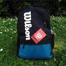 Shopiolog Wilson Petrol Mavi Sırt Çantası Unisex Çift Gözlü Çanta Mavi