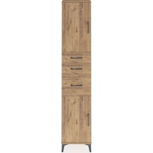 Arges Dolap 3 Raflı 3 Çekmeceli 2 Kapaklı 44x30x221 Çam-çam Çam