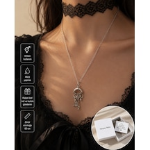 Gotik Denizanası Figürlü Unisex Kolye Minimal Metal Görünümlü Alternatif Stil Kolye Çok renkli
