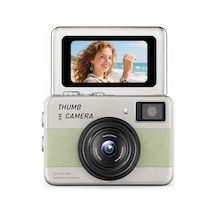 48mp 4k Mini Dijital Fotoğraf Makinesi 2.4'' Döner Selfie Ekranı Otomatik Odaklama Led Flaş Şarj Edilebilir Krem - 913421808
