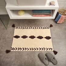 Soft Tufting Thek Banyo Paspası - Ekru - 60x90 Cm Çok Renkli