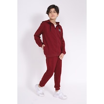 Toontoy Kids Toontoy Erkek Çocuk Nakışlı Eşofman Takım Bordo