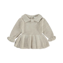 Civil Baby Kolu Büzgülü 6-18 Ay Elbise - Bej Vizon