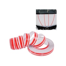 Cbtx 12mm 9.8m Kendinden Yapışkanlı Dekoratif Araç Şerit Bant Hattı Kırmızı A