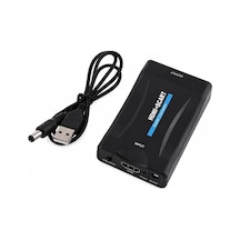 Hdmı Scart Dönüştürücü Video Converter, 1080p Destekli, Pal Ntsc Seçilebilir, Tak Çalıştır, 5v Güç Girişli, Hdmı Giriş Scart Çıkış Dönüştürücü Hs-74