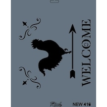 Rich New Seri N-416 Stencil 35X25 Cm