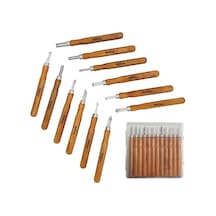 Rox Wood Mini Ahşap Oyma Bıçak Seti 12 Parça Pvc Çantalı