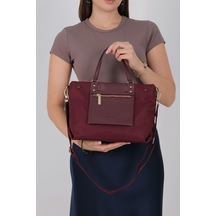 Silver Polo Sp1213 Kadın El Çantası Saten Bordo-bordo