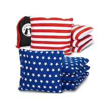 Gosports Cornhole Armut Koltuk Seti, Resmi Yönetmelik 8 Dört Mevsim Çuvalı Amerika Yıldızları Ve Çizgileri Çok Renkli