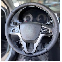 Hyundai Accent Blue Araca Özel Direksiyon Kılıfı Noktalı-carbon Çok Renkli
