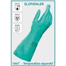 İSOLAB 080.21.007 eldiven - nitril - kimyasal koruma - small (1 ç