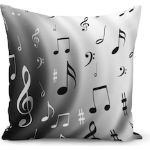 Herşey Nota Notalar Yastık Kılıfı Kırlent 411 Karışık/Çok Renkli