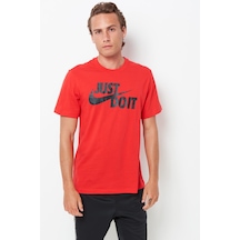 Nike Just Do It Swoosh Erkek Tişört Ar5006-657-Kirmizi Kırmızı