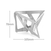 Fortunelane Kampanyalı Katlanır Paslanmaz Çelik Kahve Filtresi - Hafif Ve Taşınabilir Gri Gümüş