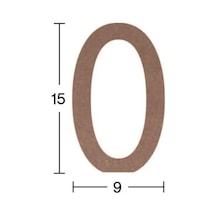 Rakam Ahşap Obje (Sıfır) 18Mm - 0