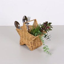 Bohem Rattan Yıldız Çatallık Ve Kaşıklık, Iskandinav, Modern