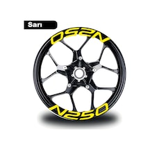 Bajaj N250 Jant İçi Yazı Sticker Modeli Sarı