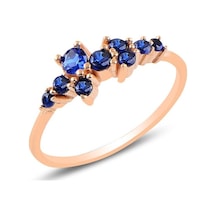 Gümüş Rose Safir Taşlı Lady Gümüş Yüzük Gümüş Rose Safir Taşlı Lady Gümüş Yüzük