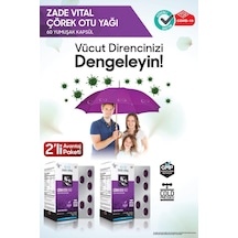 Zade Vital Çörek Otu Yağı 60 Yumuşak Kapsül - Blister X2 2'Li Av