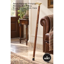 1 Adet Pirinç Baston Ahşap Karışımlı Yürüyüş Bastonu, 93 Cm Boy, Brass Walking Stick, Cane