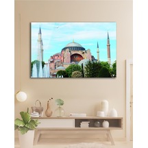 Ayasofya Camii Cam Tablo İslami Dini Modern Ev Ofis Salon Hediyelik Büyük Tablo Duvar Dekoru