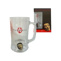 V For Vendetta 3D Rotating Mask Crystal Stein Bardak