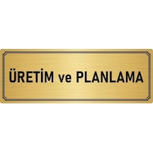 Özarslan Dizayn Metal Yönlendirme Levhası Departman Kapı İsimliği Üretim Ve Planlama 5x20 Cm Altın Renk