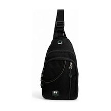Seventeen Unisex Spor Çok Bölmeli Çapraz Askılı Body Bag Siyah-haki Siyah-hakki