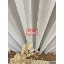 Tül Perde Brillant Ağır Gramajlı Ekru Keten Efektli