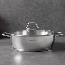 Hisar Teos Çelik Basık Tencere 26 Cm Inox