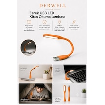 Esnek Usb Led Kitap Okuma Lambası Taşınabilir Mini Masa Üstü Gece Lambası Laptop Bilgisayar Uyumlu Bükülebilir Göz Yormayan Aydınlatma Işığı Şarjlı Powerbank Uyumlu Pratik Kitap Okuma Işığı