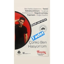 Hasyün Erkek Kısa Kol Siyah Yün Içlik Içlik Doğal