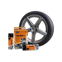 Jant Metal Sprey Folyo Yüzey Kaplama Seti 2x400ml. Tunç Metalik Gri Mat
