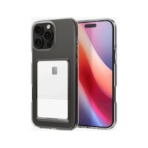 Apple iPhone Uyumlu 16 Pro Kılıf Kart Şeffaf Silikon - Şeffaf Bz8683140783754