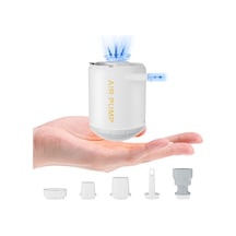 Moveevo Kablosuz Taşınabilir Hava Pompası - Şişirme & Söndürme, 2000mah Pil, 5 Nozul, Led Fenerli