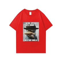 Flood Of Style Perry Platypus Komik Grafik T-shirt Erkek Kadın Moda Sokak Hip Hop Giysileri Büyük Boy % 100% Kırmızı