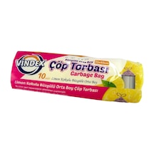 Vindex Büzgülü Limon Kokulu Orta Boy Çöp Torbas Sarı 55 x 60 CM