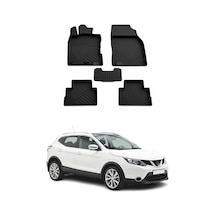Nissan Qashqai 2 2014-2021 Uyumlu 4d Havuzlu Paspas Kauçuk Siyah 5 Parça
